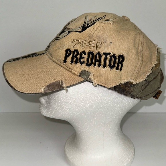 Buck Wear Deer Predator Distressed Baseball Trucker Cap, One Sz - Picture 4 of 11